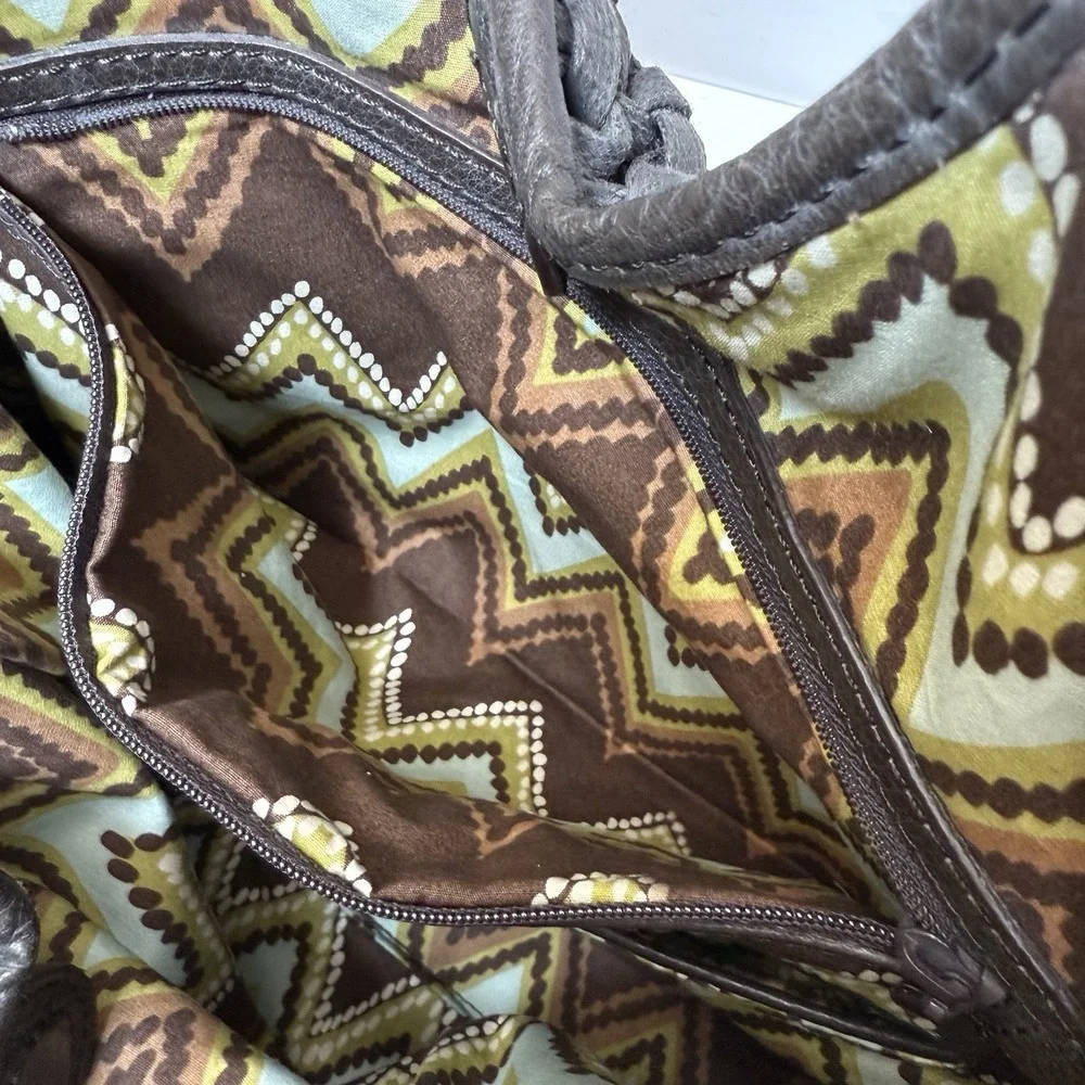 Banana Republic Brown Woven Tote Bag Purse Leather Trim Boho‎ Hippie Y2K - Picture 7 of 12
